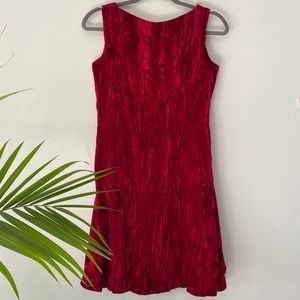 Vintage Red Velvet Dress